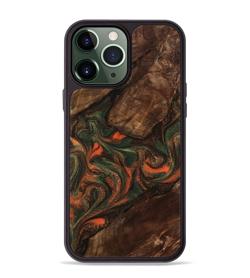 iPhone 13 Pro Max Wood Phone Case - Ethan (Green, 800073)