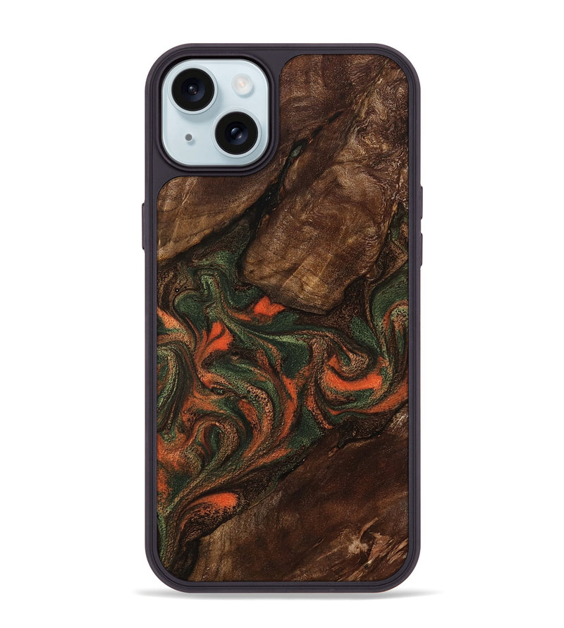 iPhone 15 Plus Wood Phone Case - Ethan (Green, 800073)