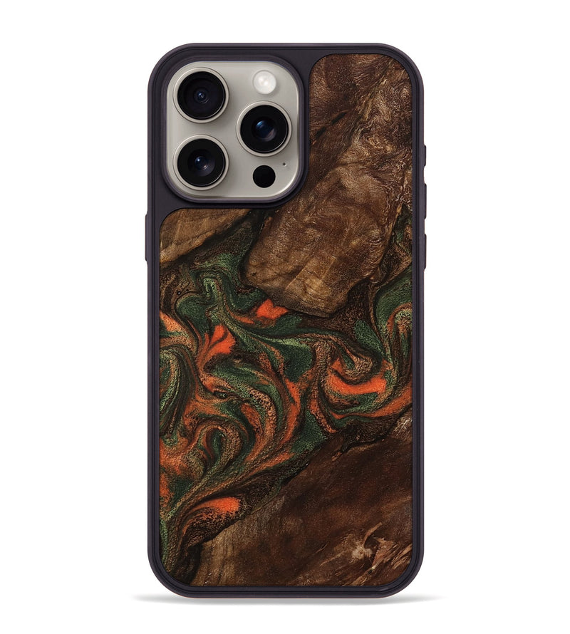 iPhone 15 Pro Max Wood Phone Case - Ethan (Green, 800073)