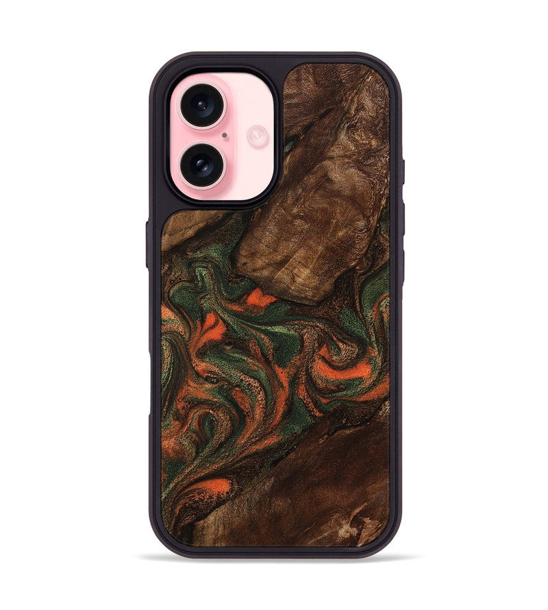 iPhone 16 Wood Phone Case - Ethan (Green, 800073)