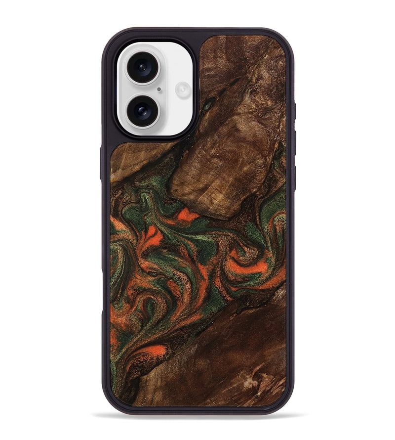 iPhone 16 Plus Wood Phone Case - Ethan (Green, 800073)