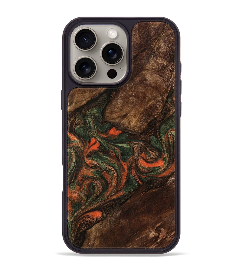 iPhone 16 Pro Max Wood Phone Case - Ethan (Green, 800073)