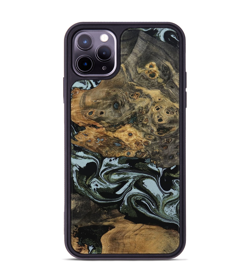 iPhone 11 Pro Max Wood Phone Case - Genesis (Green, 800074)