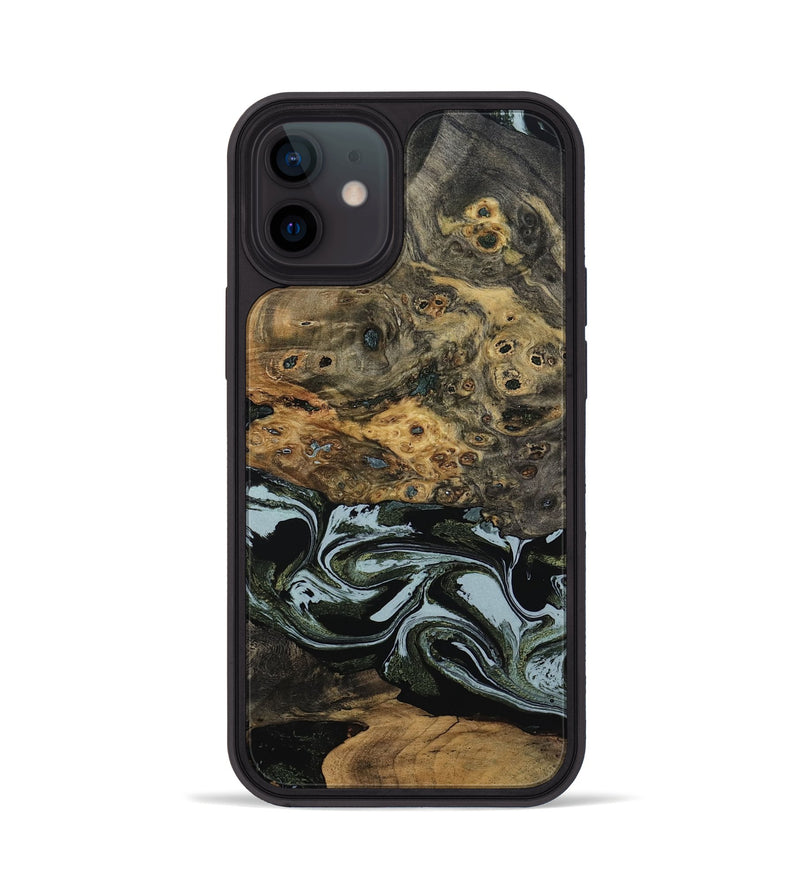 iPhone 12 Wood Phone Case - Genesis (Green, 800074)