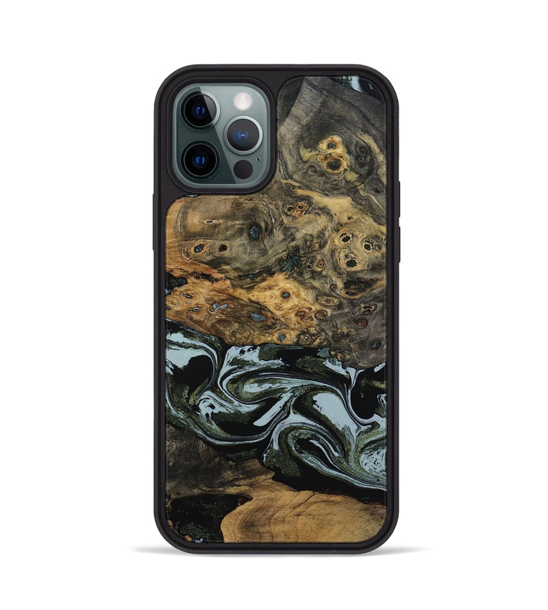 iPhone 12 Pro Wood Phone Case - Genesis (Green, 800074)