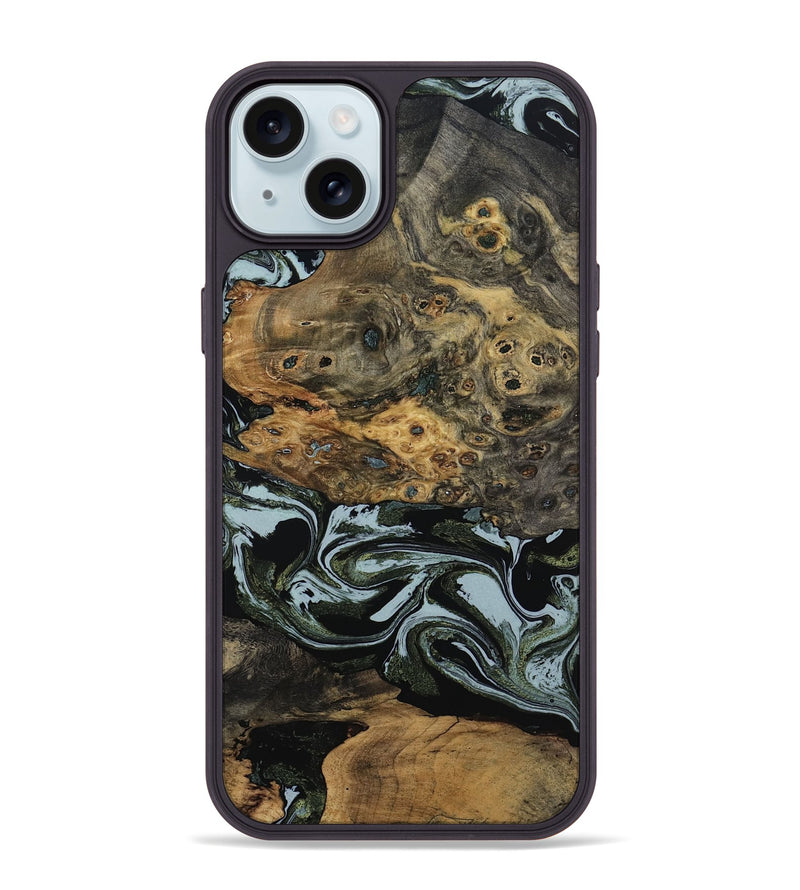 iPhone 15 Plus Wood Phone Case - Genesis (Green, 800074)