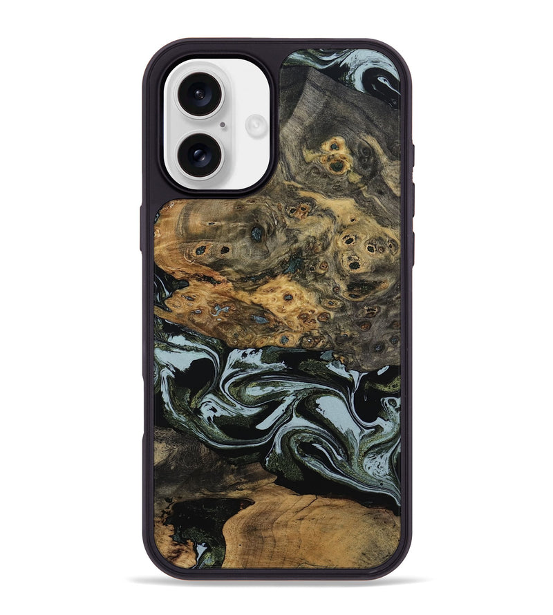 iPhone 16 Plus Wood Phone Case - Genesis (Green, 800074)