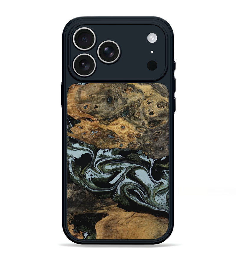 iPhone 17 Pro Max Wood Phone Case - Genesis (Green, 800074)