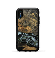 iPhone Xs Wood Phone Case - Genesis (Green, 800074)