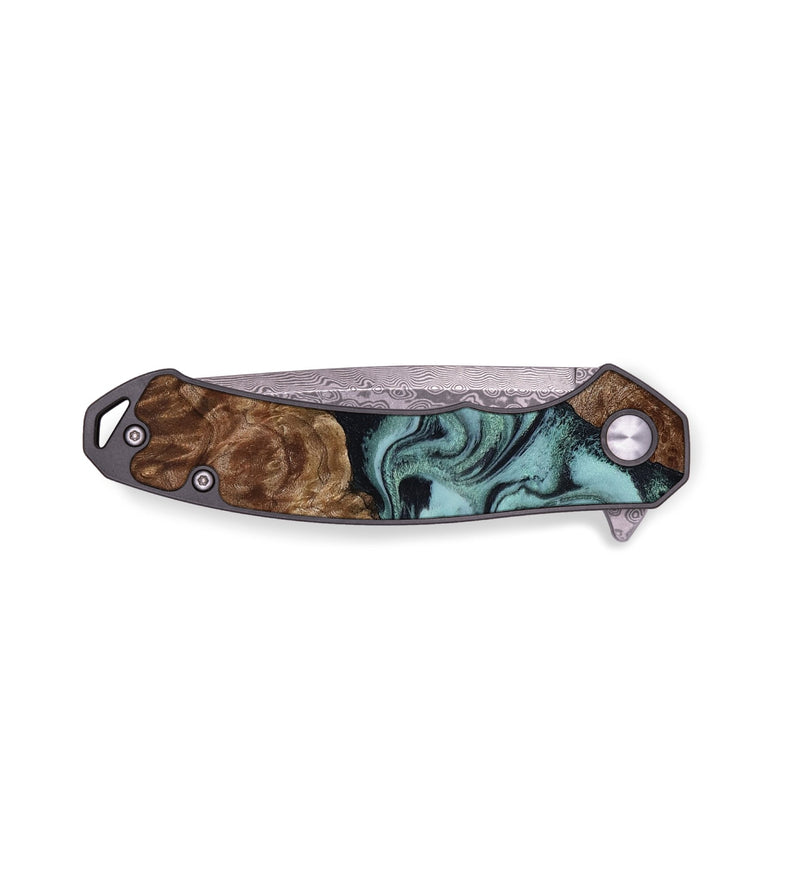 EDC Wood Pocket Knife - Claud (Green, 800075)