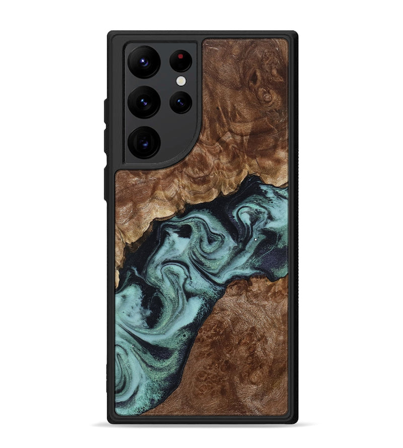 Galaxy S22 Ultra Wood Phone Case - Claud (Green, 800075)