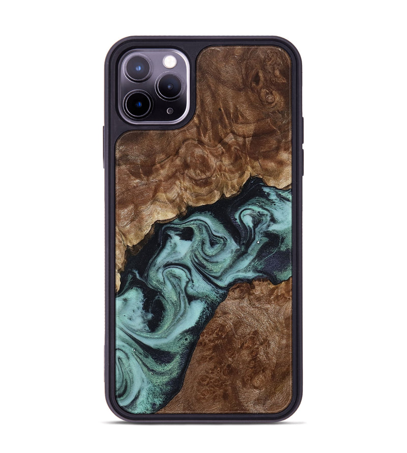iPhone 11 Pro Max Wood Phone Case - Claud (Green, 800075)