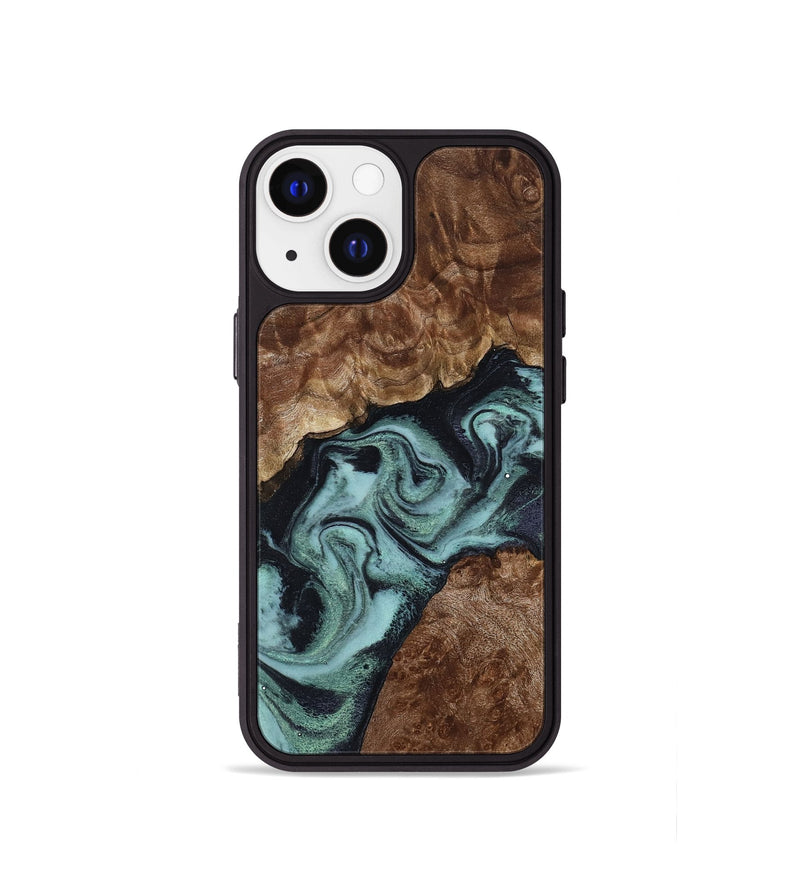 iPhone 13 mini Wood Phone Case - Claud (Green, 800075)
