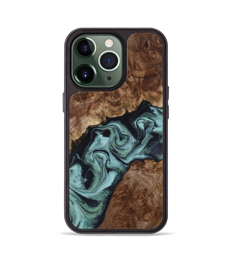 iPhone 13 Pro Wood Phone Case - Claud (Green, 800075)