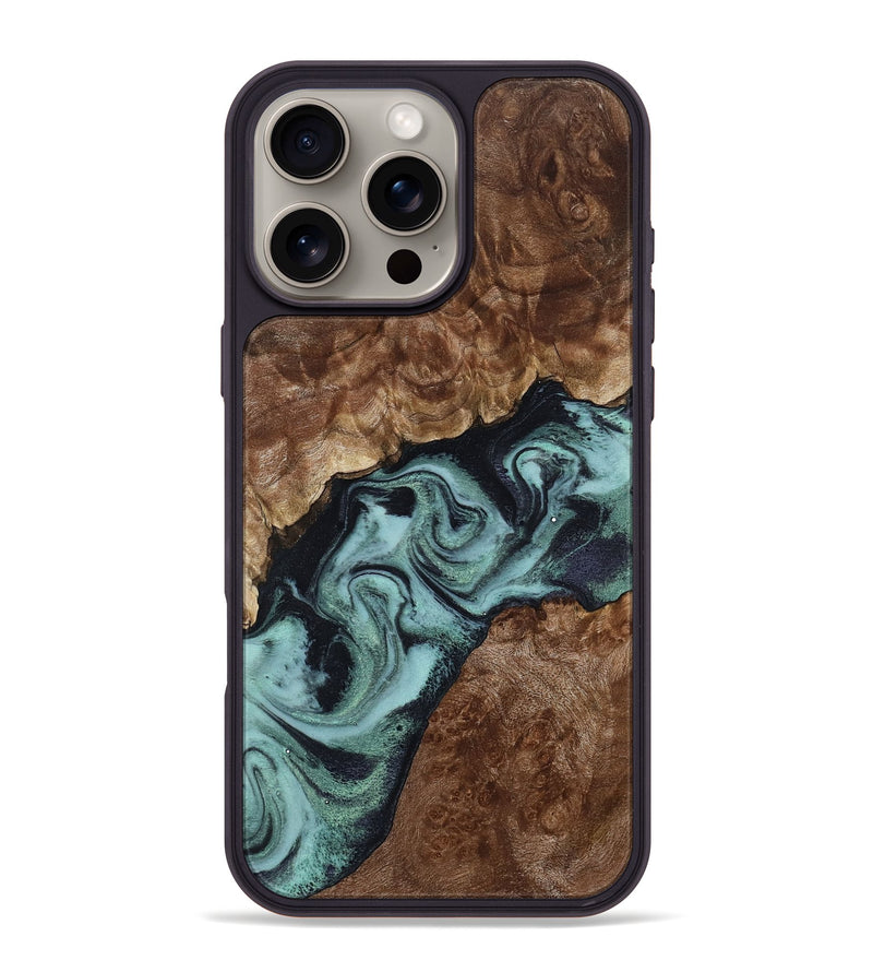 iPhone 16 Pro Max Wood Phone Case - Claud (Green, 800075)