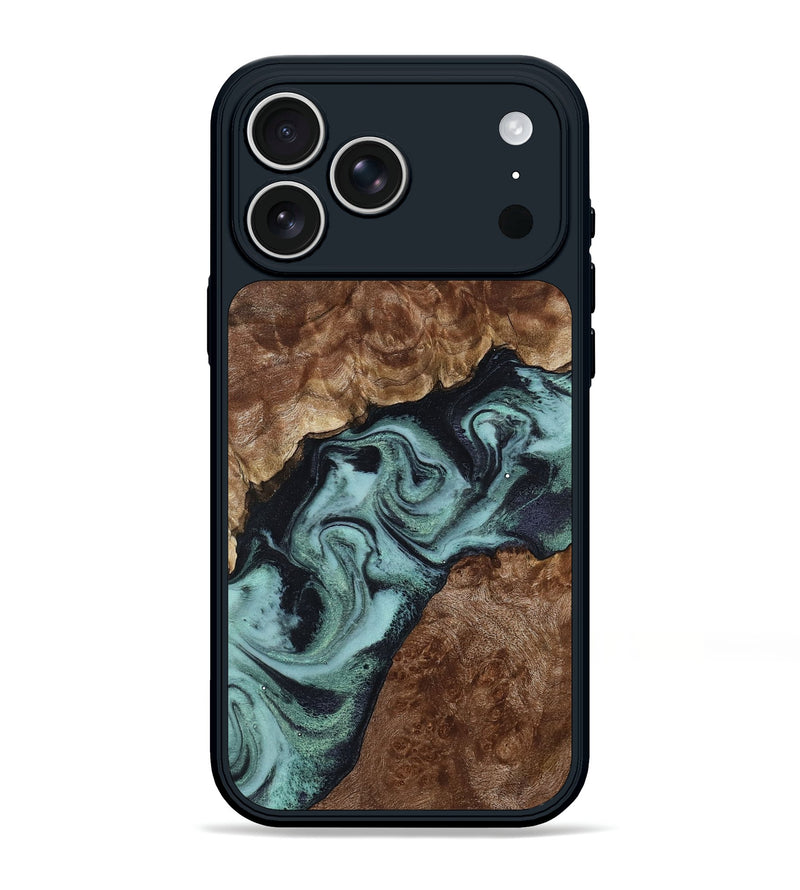 iPhone 17 Pro Max Wood Phone Case - Claud (Green, 800075)