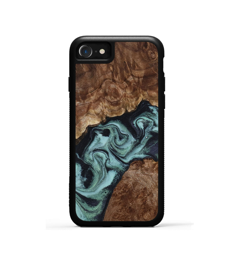iPhone SE Wood Phone Case - Claud (Green, 800075)