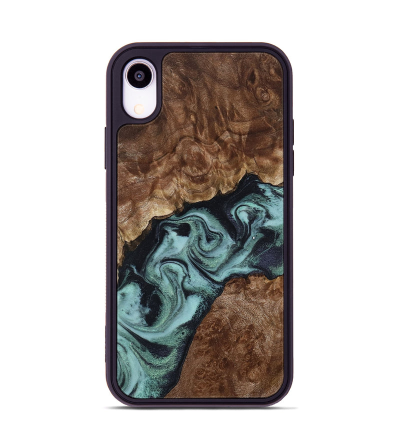 iPhone Xr Wood Phone Case - Claud (Green, 800075)