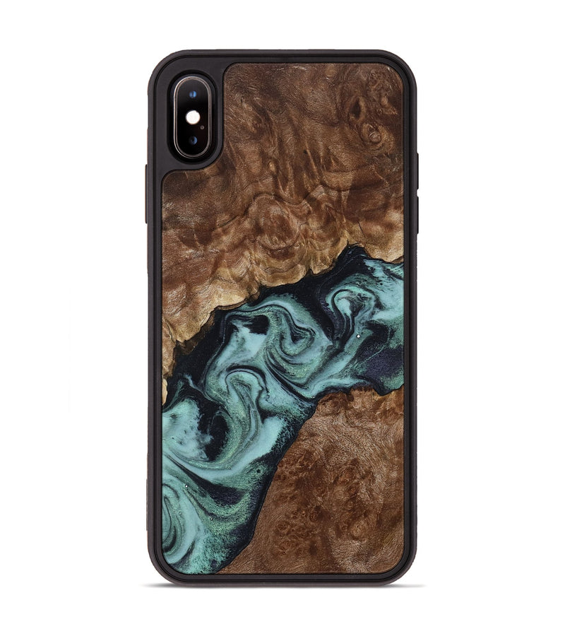 iPhone Xs Max Wood Phone Case - Claud (Green, 800075)