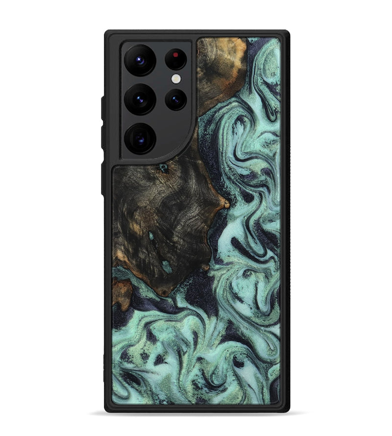 Galaxy S22 Ultra Wood Phone Case - Elina (Green, 800076)