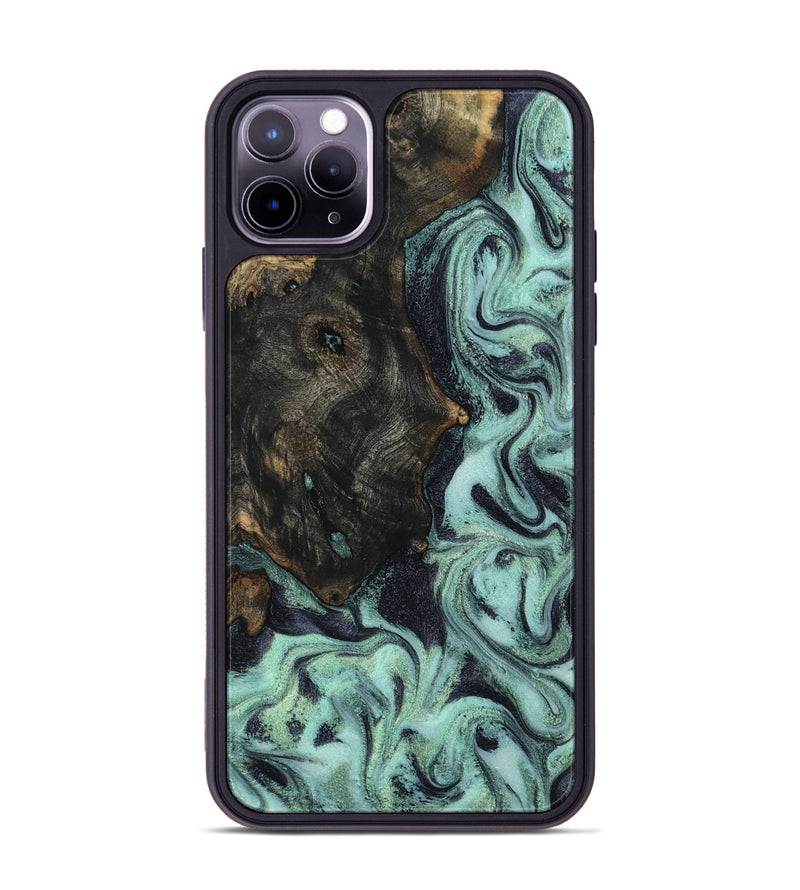 iPhone 11 Pro Max Wood Phone Case - Elina (Green, 800076)