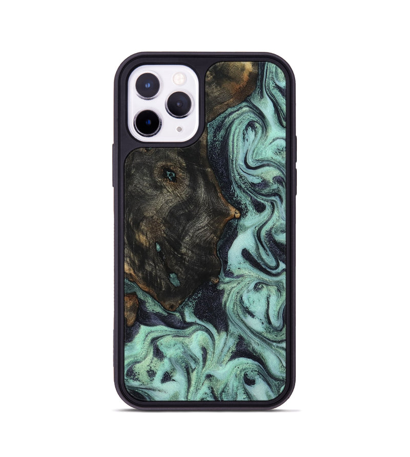 iPhone 11 Pro Wood Phone Case - Elina (Green, 800076)