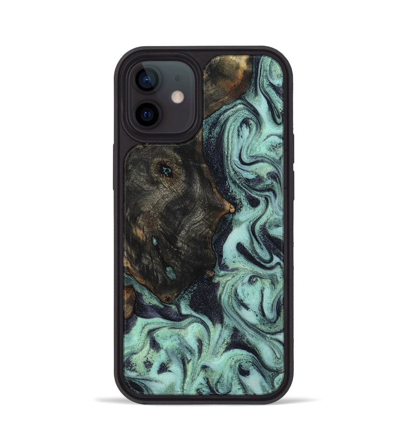iPhone 12 Wood Phone Case - Elina (Green, 800076)