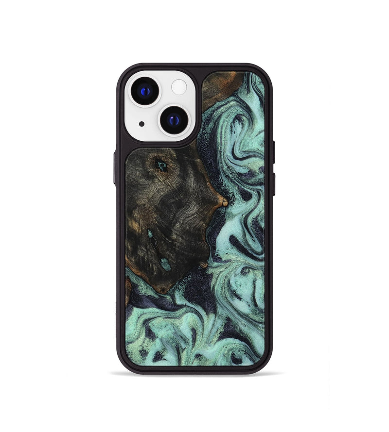 iPhone 13 mini Wood Phone Case - Elina (Green, 800076)
