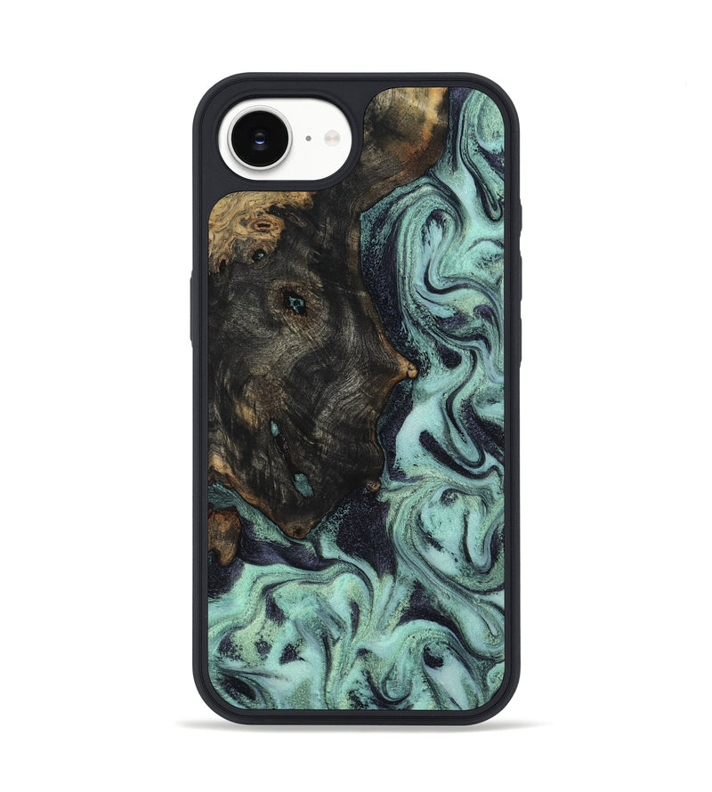 iPhone 16e Wood Phone Case - Elina (Green, 800076)