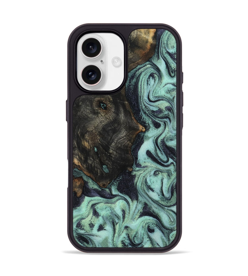 iPhone 17 Wood Phone Case - Elina (Green, 800076)