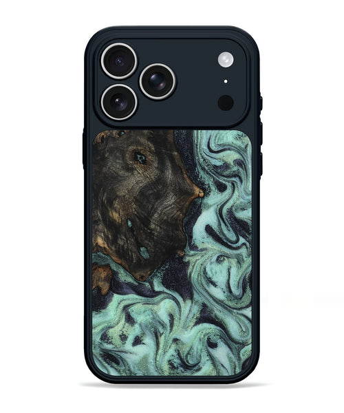 iPhone 17 Pro Max Wood Phone Case - Elina (Green, 800076)