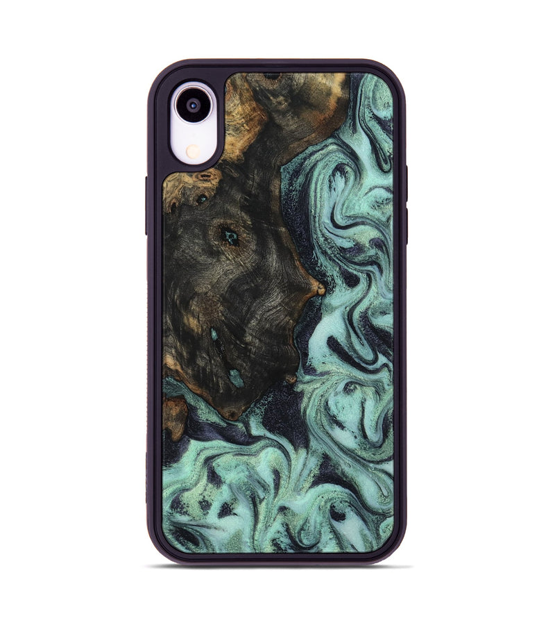 iPhone Xr Wood Phone Case - Elina (Green, 800076)