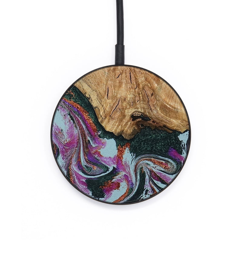 Circle Wood Wireless Charger - Violeta (Green, 800077)