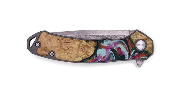 EDC Wood Pocket Knife - Violeta (Green, 800077)