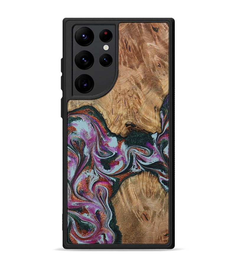 Galaxy S22 Ultra Wood Phone Case - Violeta (Green, 800077)