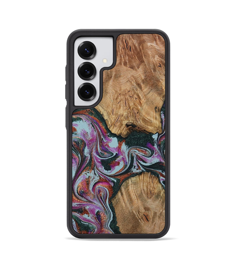 Galaxy S25 Wood Phone Case - Violeta (Green, 800077)