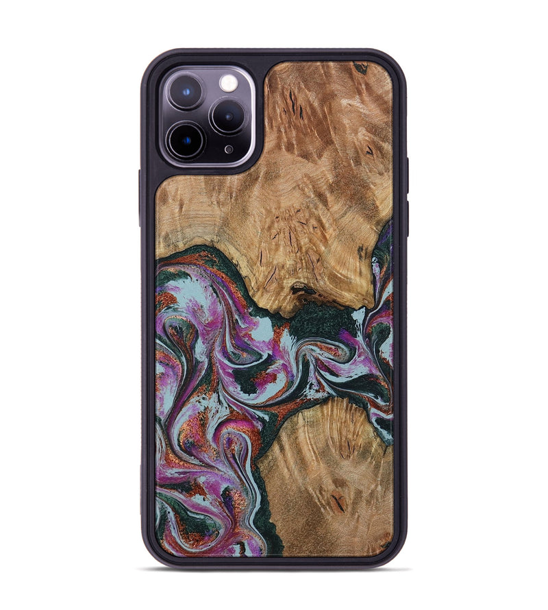 iPhone 11 Pro Max Wood Phone Case - Violeta (Green, 800077)