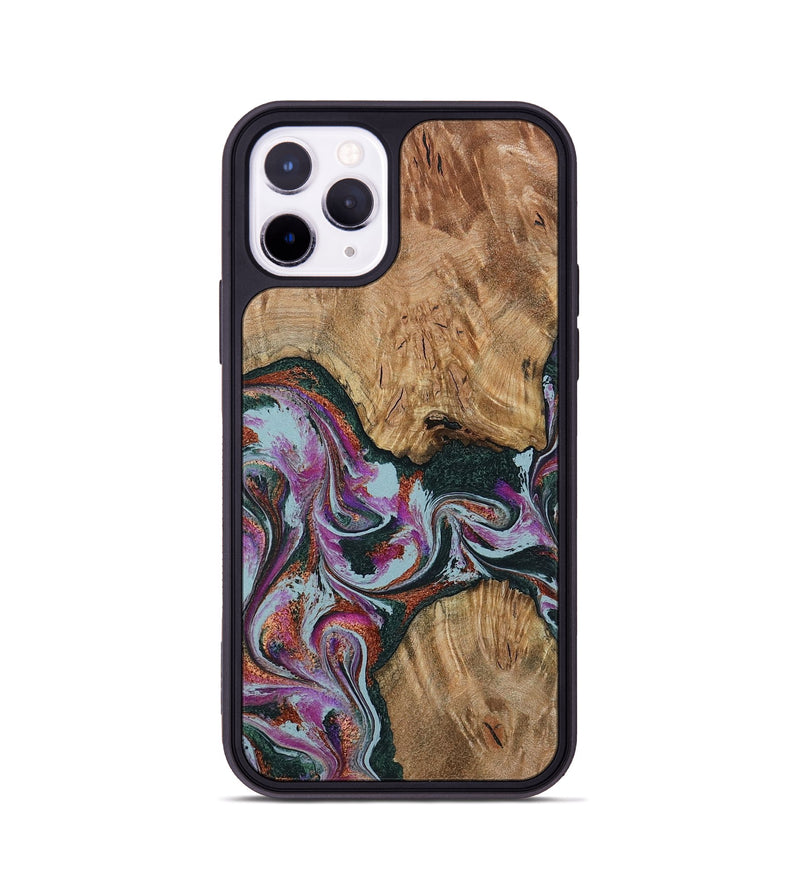 iPhone 11 Pro Wood Phone Case - Violeta (Green, 800077)