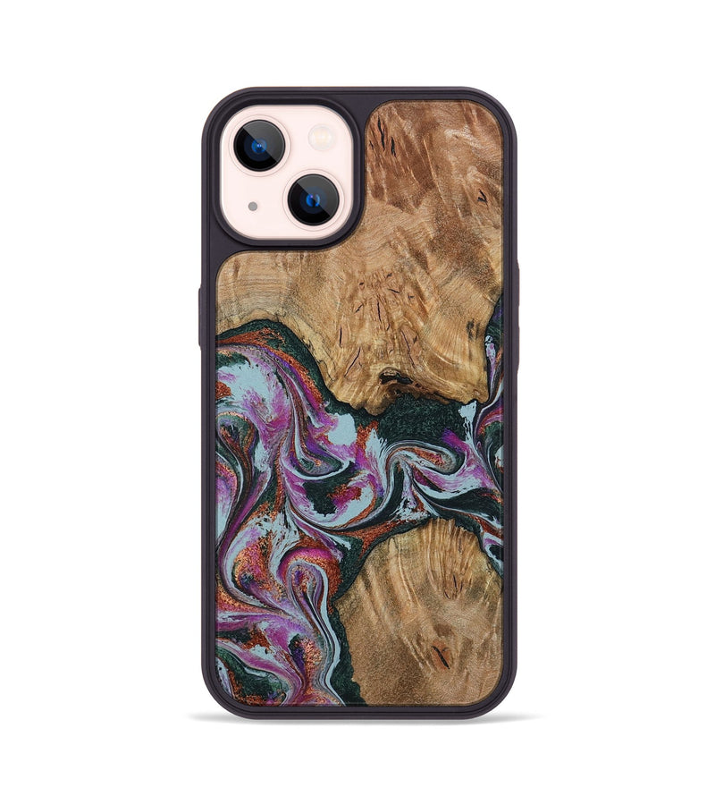 iPhone 14 Wood Phone Case - Violeta (Green, 800077)