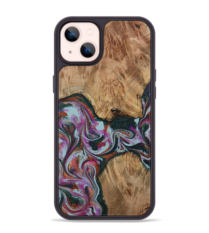 iPhone 14 Plus Wood Phone Case - Violeta (Green, 800077)