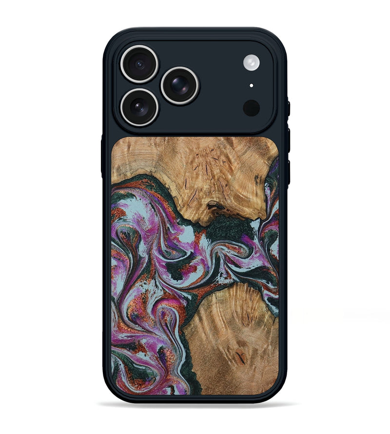 iPhone 17 Pro Max Wood Phone Case - Violeta (Green, 800077)