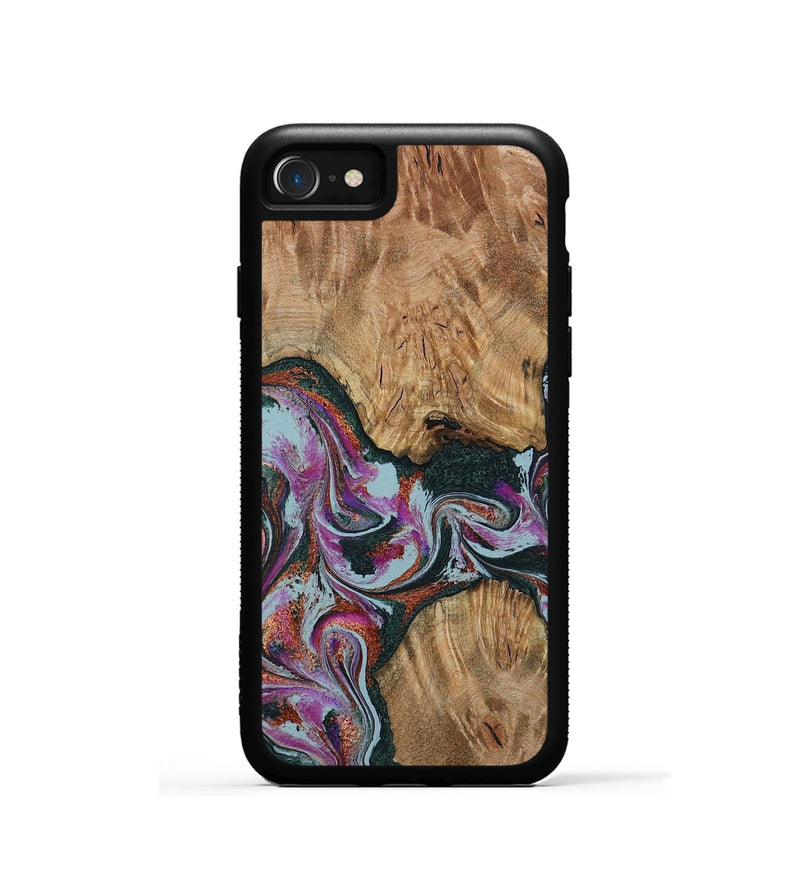 iPhone SE Wood Phone Case - Violeta (Green, 800077)