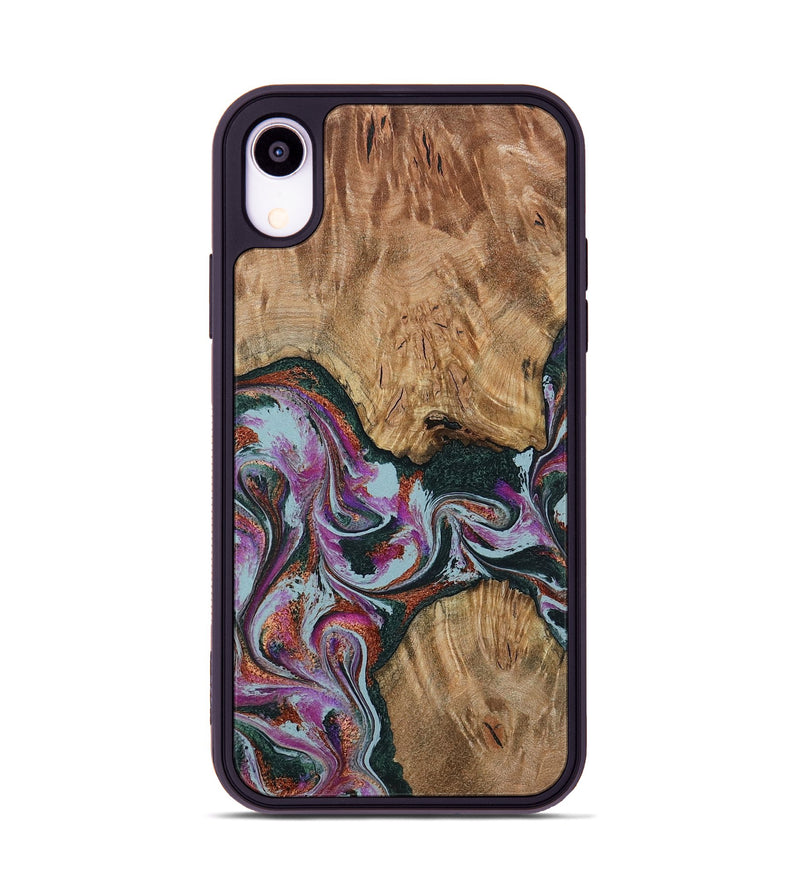 iPhone Xr Wood Phone Case - Violeta (Green, 800077)