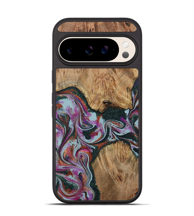 Pixel 10 Wood Phone Case - Violeta (Green, 800077)