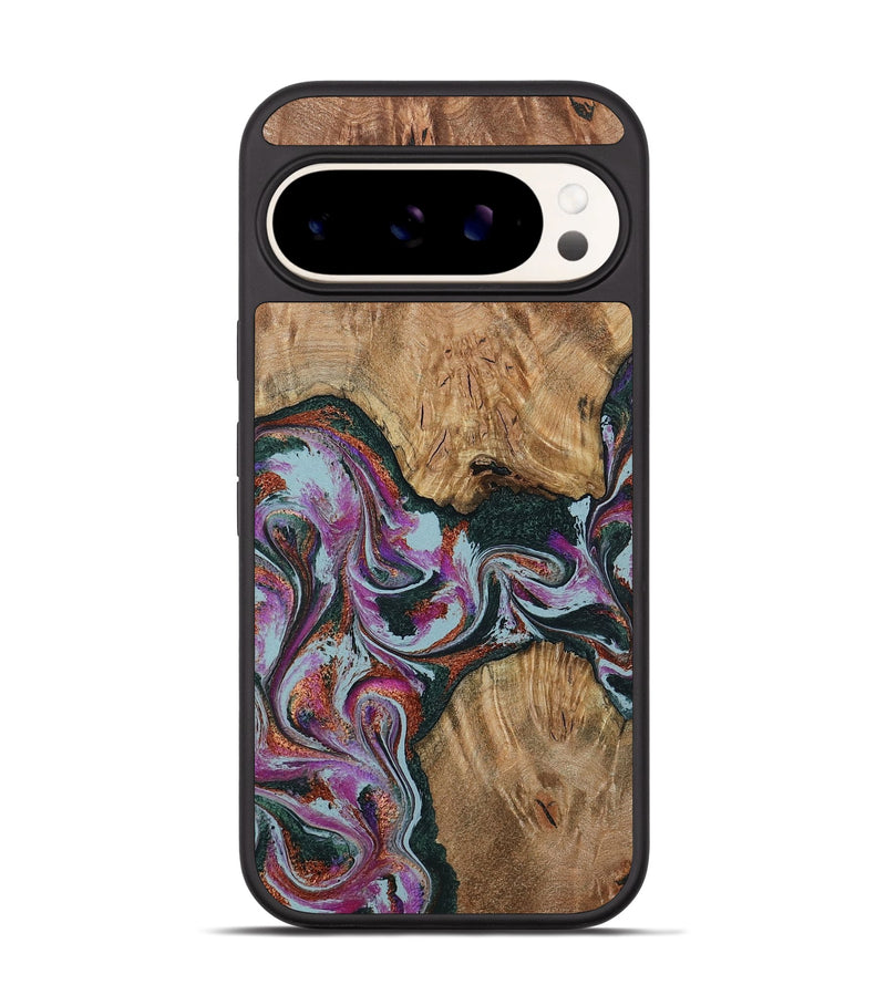 Pixel 9 Pro Wood Phone Case - Violeta (Green, 800077)