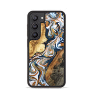 Galaxy S23 Wood Phone Case - Esta (Teal & Gold, 800083)