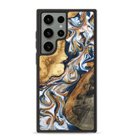 Galaxy S23 Ultra Wood Phone Case - Esta (Teal & Gold, 800083)