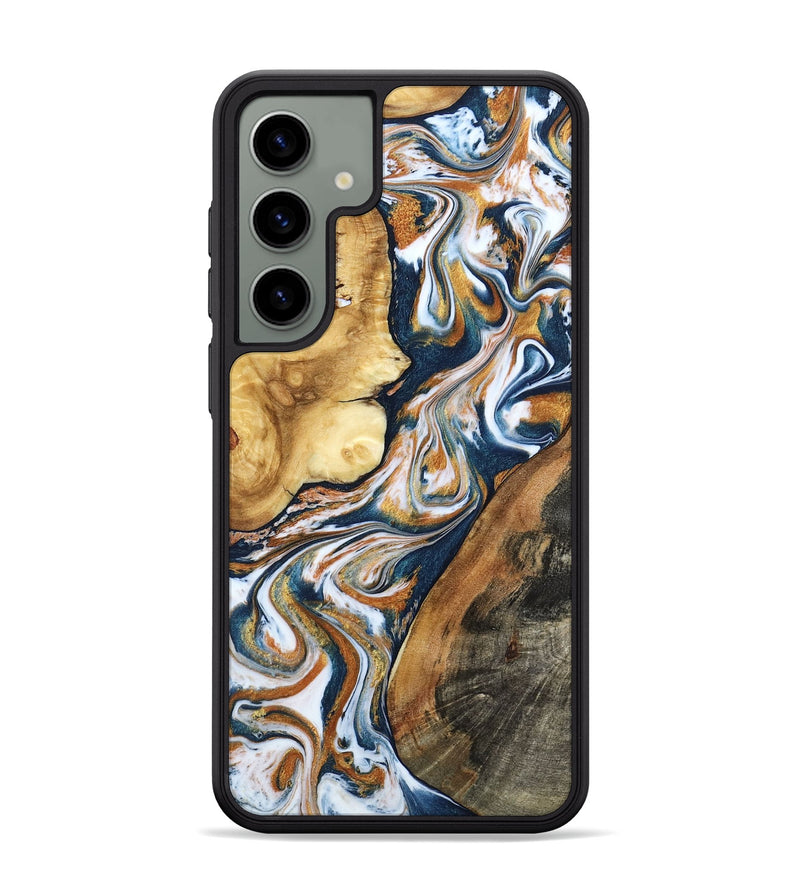Galaxy S24 Plus Wood Phone Case - Esta (Teal & Gold, 800083)