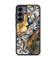 Galaxy S25 Plus Wood Phone Case - Esta (Teal & Gold, 800083)