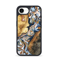 iPhone 16e Wood Phone Case - Esta (Teal & Gold, 800083)